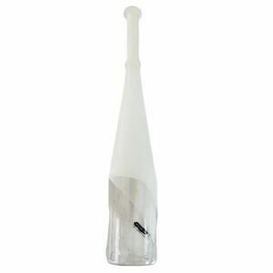 Via Graceffo Murano White/Clear 13” Bottle